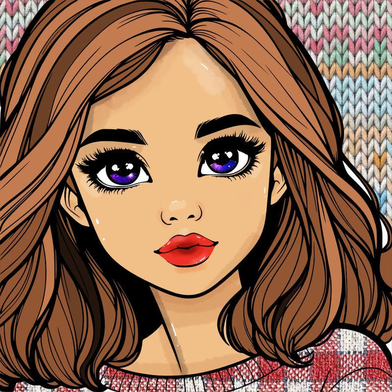 realistic girl whith cute eyes