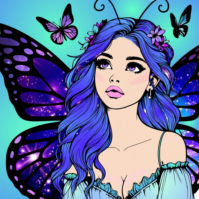 butterfly fairy realistic girl