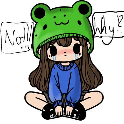 a girl wearing a frog hat and some frog socks