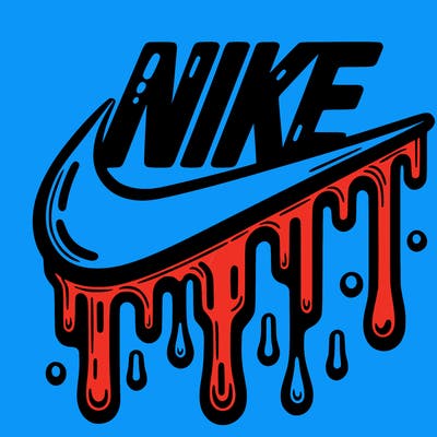 dripping nike logo