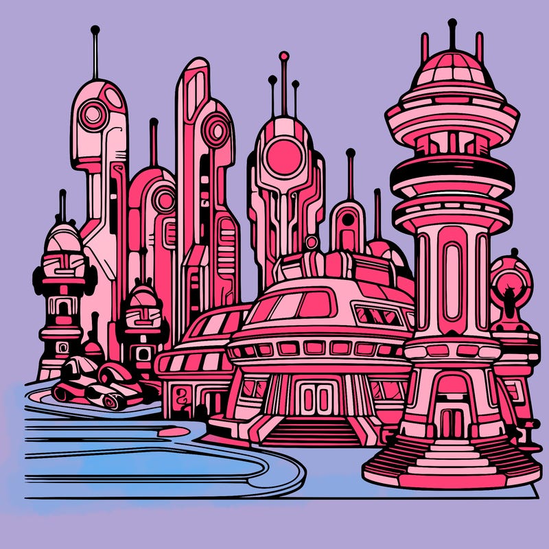 futuristic theme park