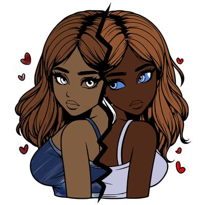 realistic girl split