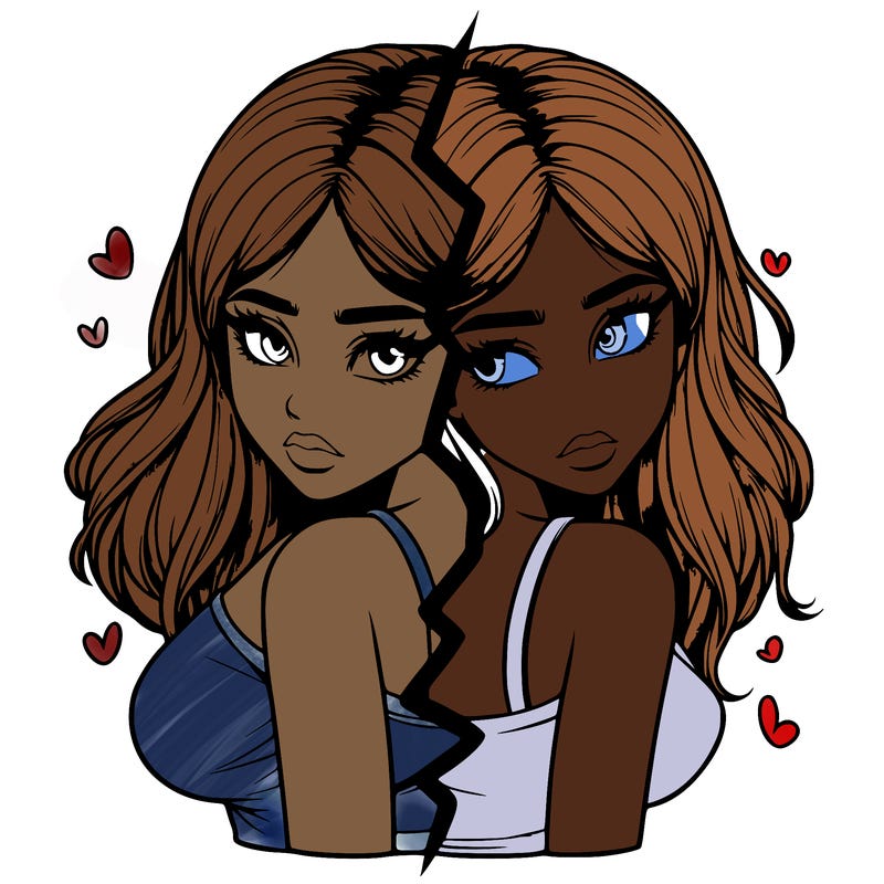 realistic girl split