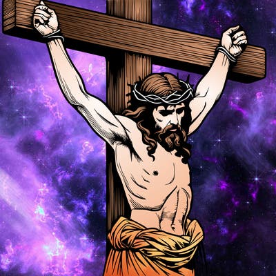 jesus realistic on the cross