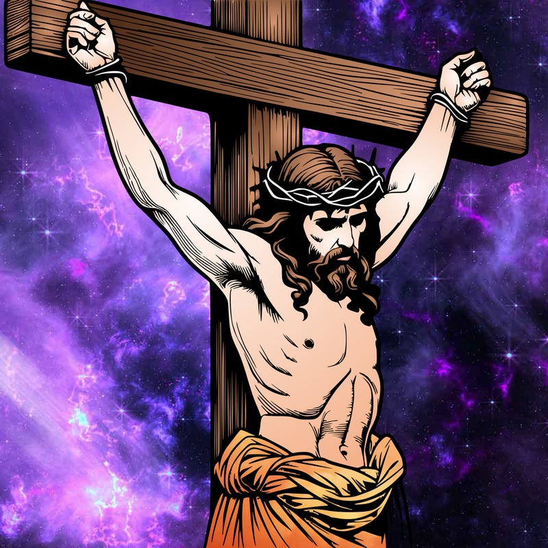 jesus realistic on the cross