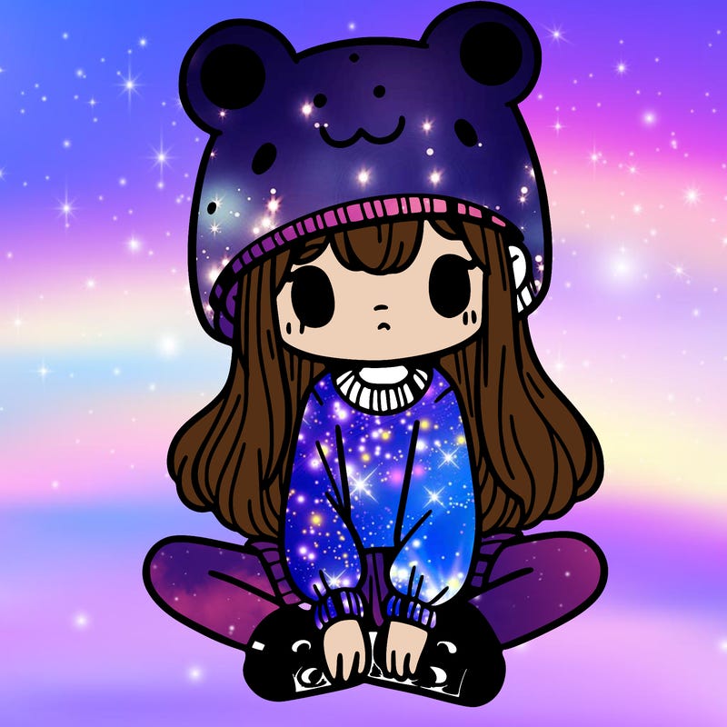 a girl wearing a frog hat and some frog socks