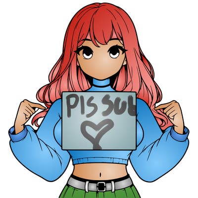 girl holding a blank sign in a long sleeve crop top