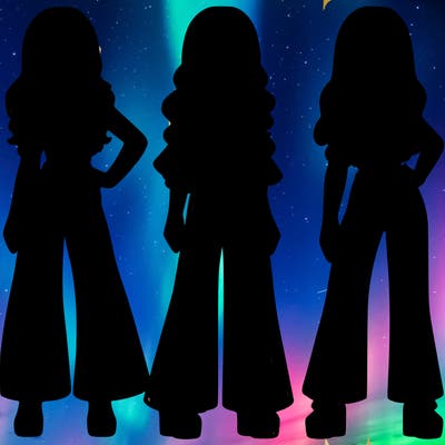 girls with flare pants and crop tops realistic