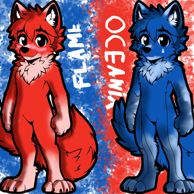 an anime standing wolf furry in full fursuit