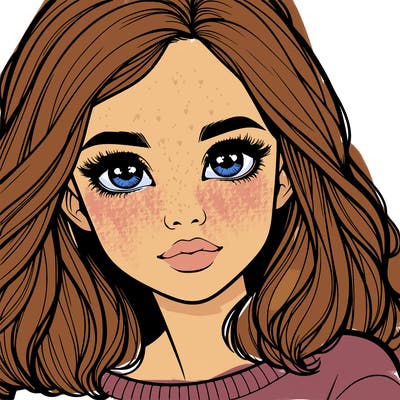 realistic girl whith cute eyes