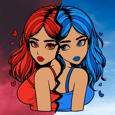 realistic girl split