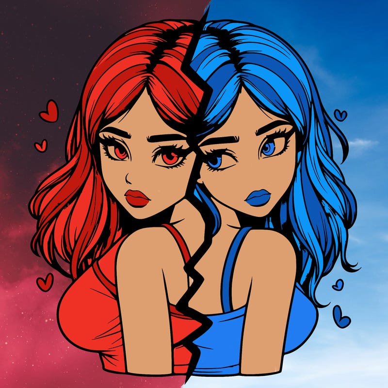 realistic girl split