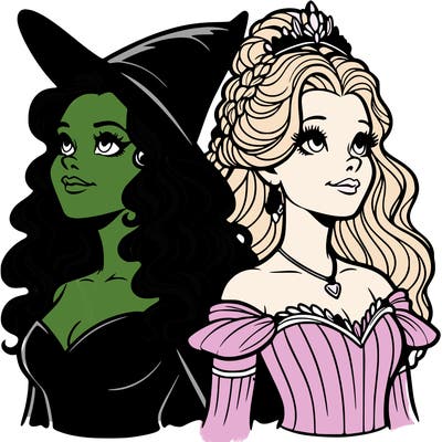'elphaba and glinda (realistic)