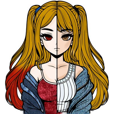 realistic girl split