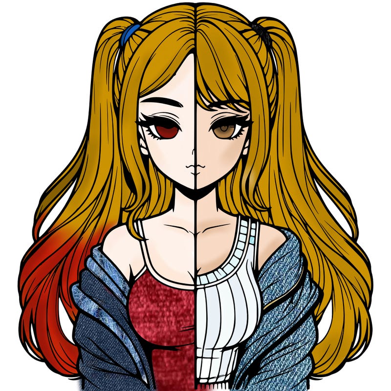 realistic girl split