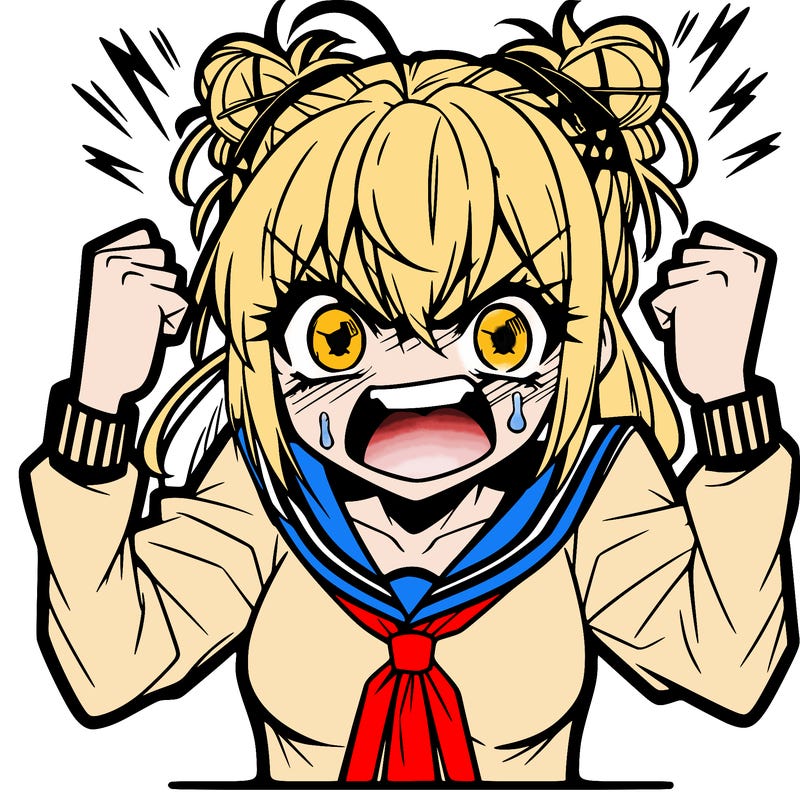 crazy anime girl angry