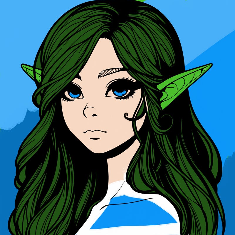 elf girl realistic dark fantasy