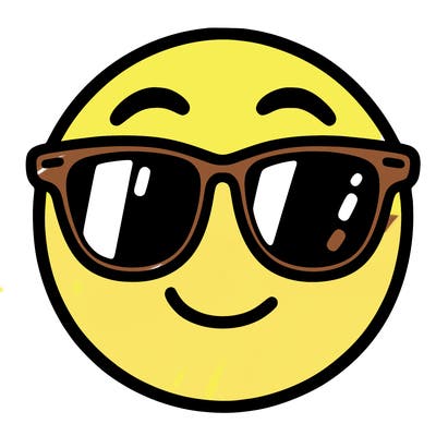 emoji with sunglasses