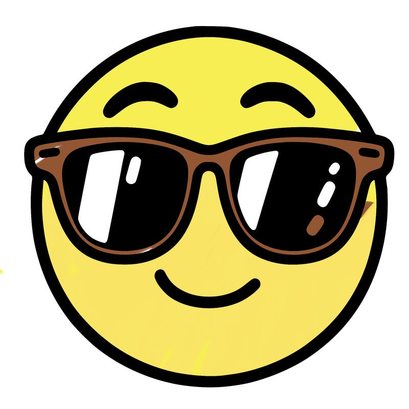 emoji with sunglasses