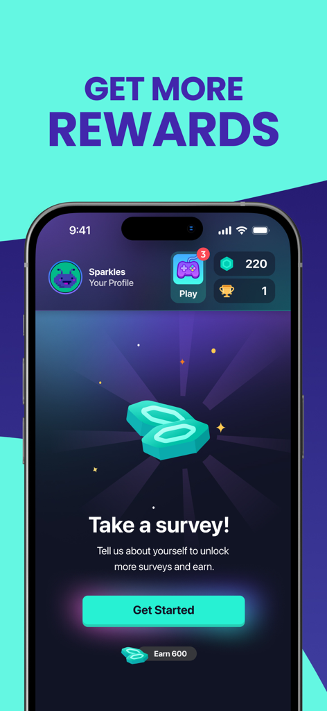 A smartphone screen displaying the Mistplay app survey feature to earn points.