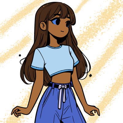 girl in a cute crop top