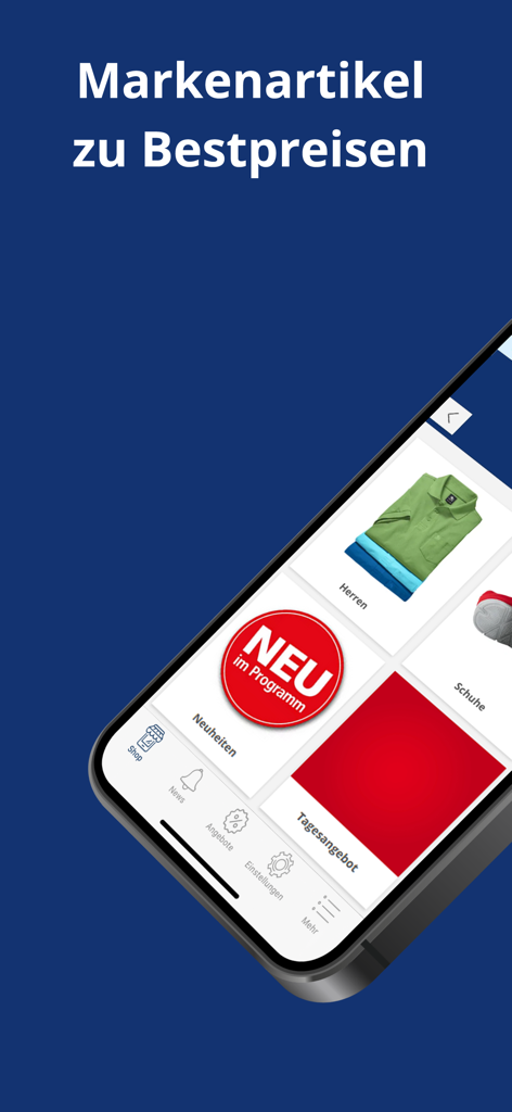 Personalshop Schweiz - Interfaccia dell'app mobile Personalshop Svizzera che mostra articoli di marca e offerte ai migliori prezzi