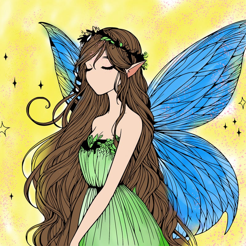 ethereal realistic fairy girl