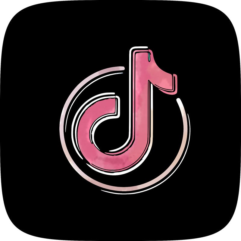 tiktok logo neon