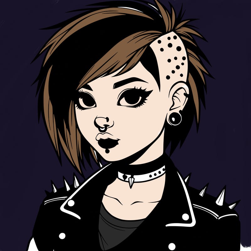 realistic punk girl