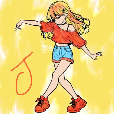 realistic girl danceing