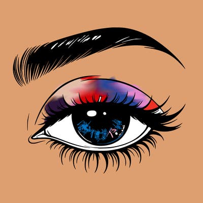 eye closed realistic