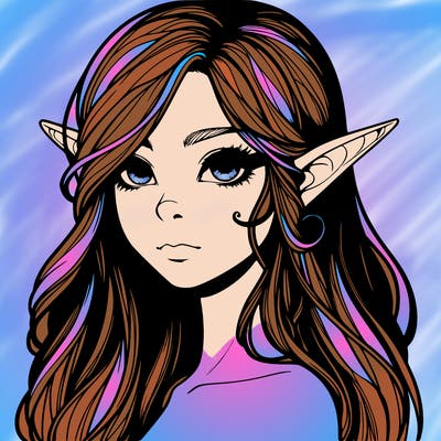 elf girl realistic dark fantasy