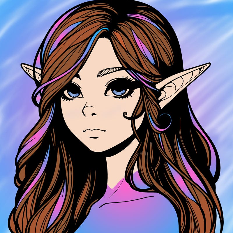 elf girl realistic dark fantasy