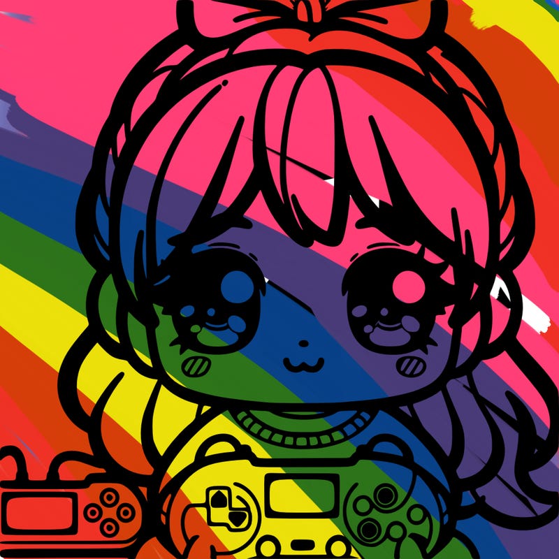 cute girl playing on nintendo