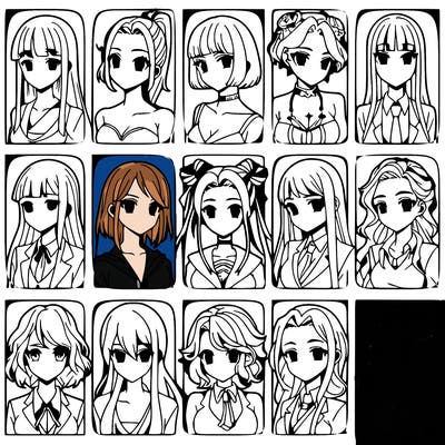 girls that look diffrent anime