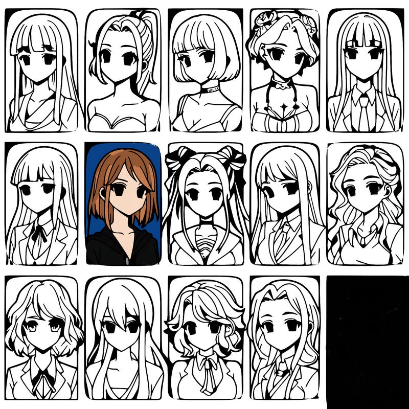 girls that look diffrent anime