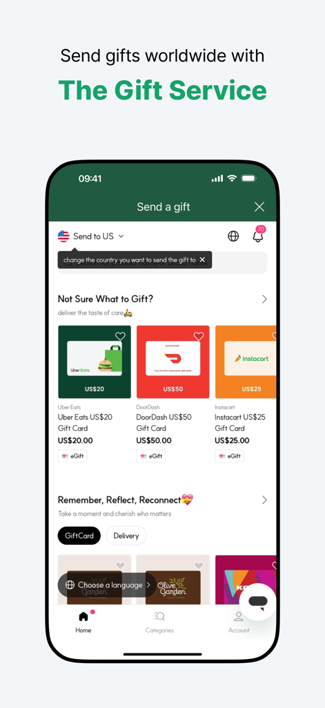 WireBarley - WireBarley app gift service interface for sending international gift cards