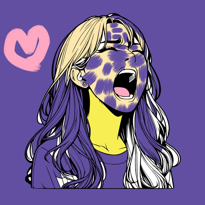 screaming realistic, girl