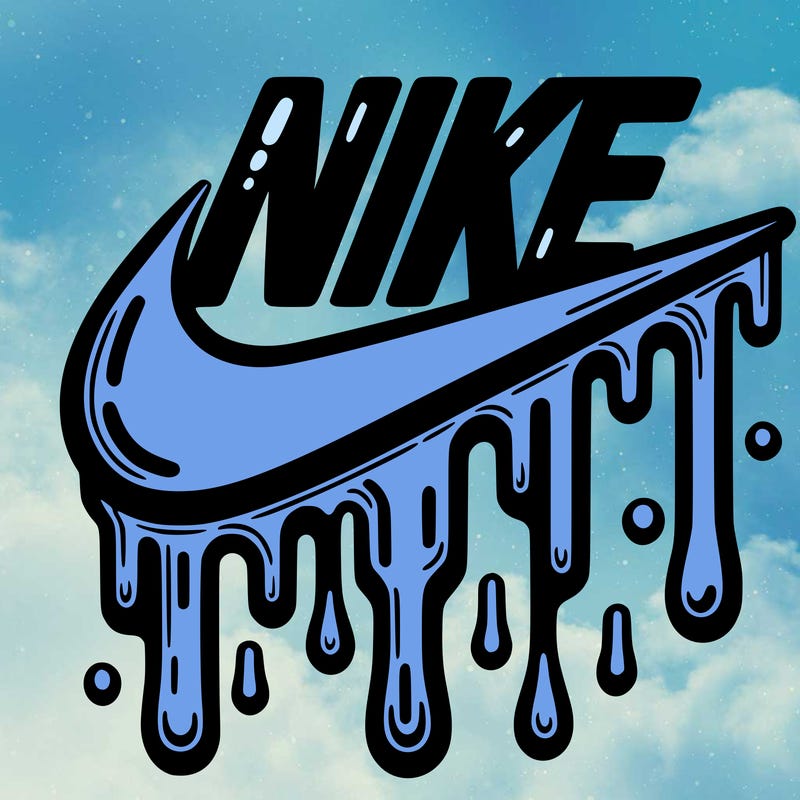 dripping nike logo