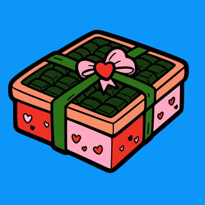 a box of chocolate for valentines day