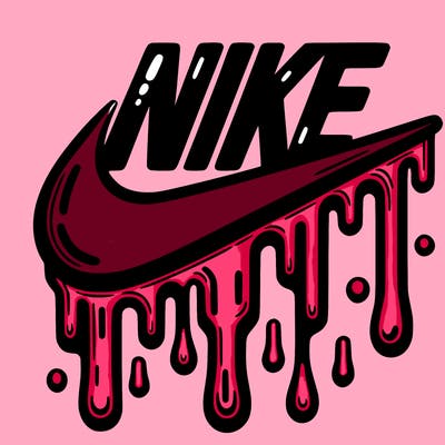 dripping nike logo