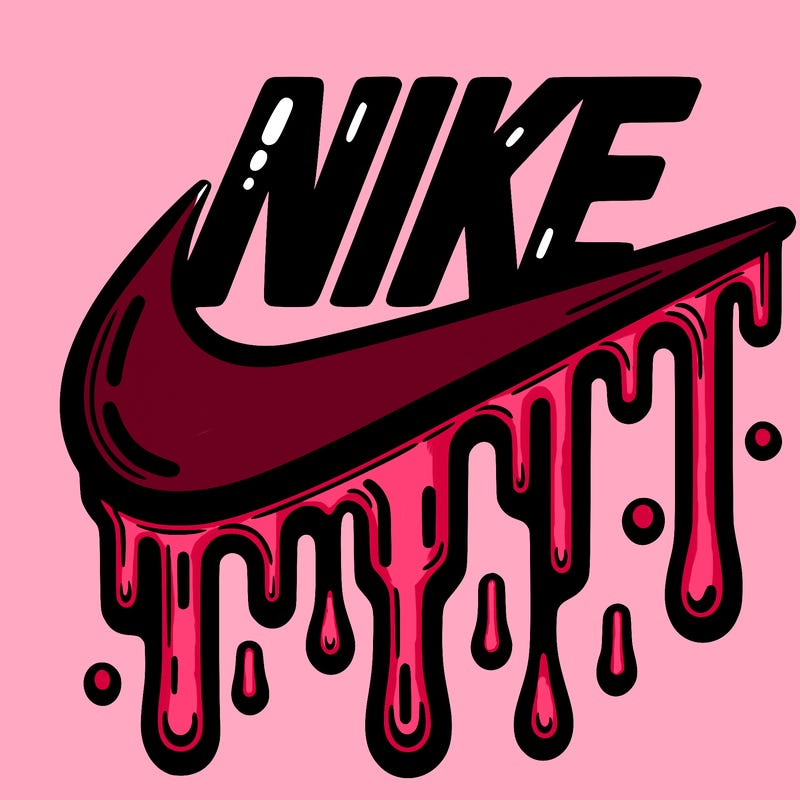 dripping nike logo