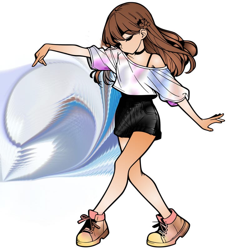 realistic girl danceing