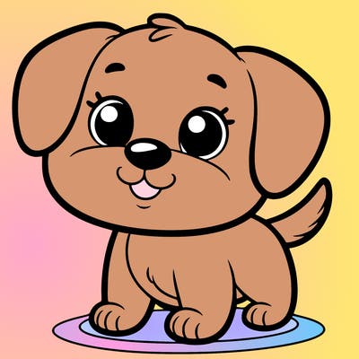 cartoon puppy