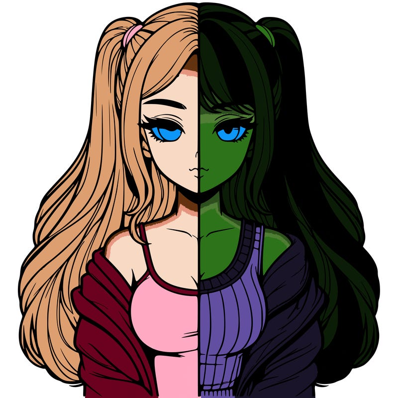 realistic girl split