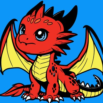 fierce baby night dragon