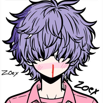 manga boy fluffy hair covering his eyes