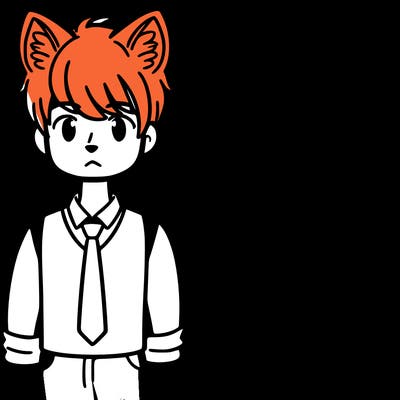 a man with wolf ears and tail