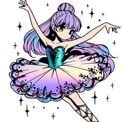 gorgeous anime ballet dancer