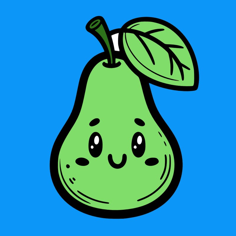 pear coloring picture